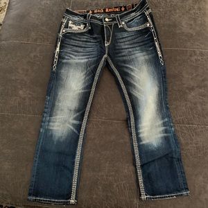 Rock Revival Cropped Jeans